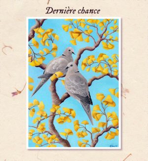 Impression A5 - Tourterelles & Gingko
